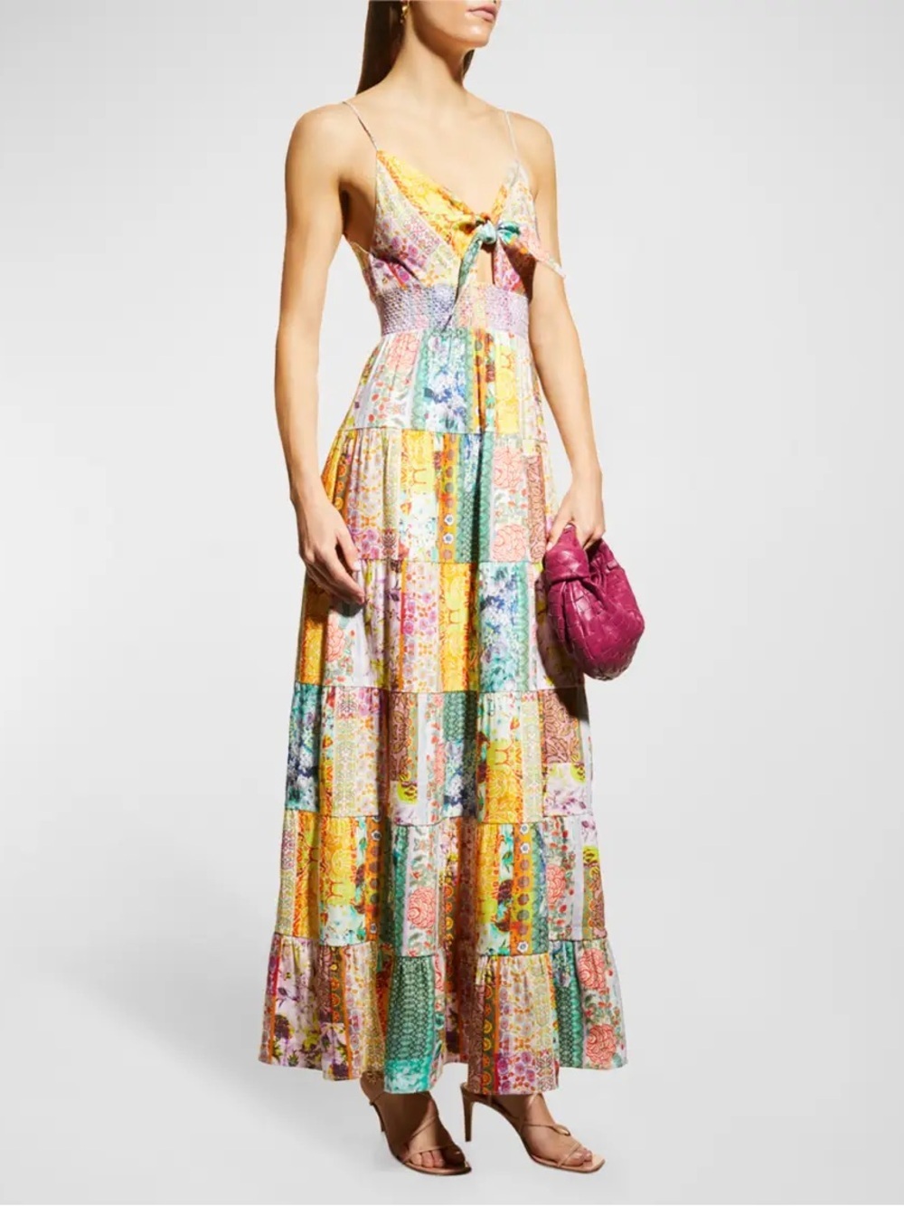 Alice + Olivia Revolve Bestseller Current Season Patchwork Maxi Dress NWT 6 - Picture 4 of 7